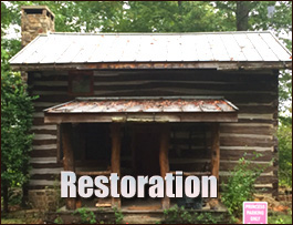 Historic Log Cabin Restoration  Kinston, North Carolina